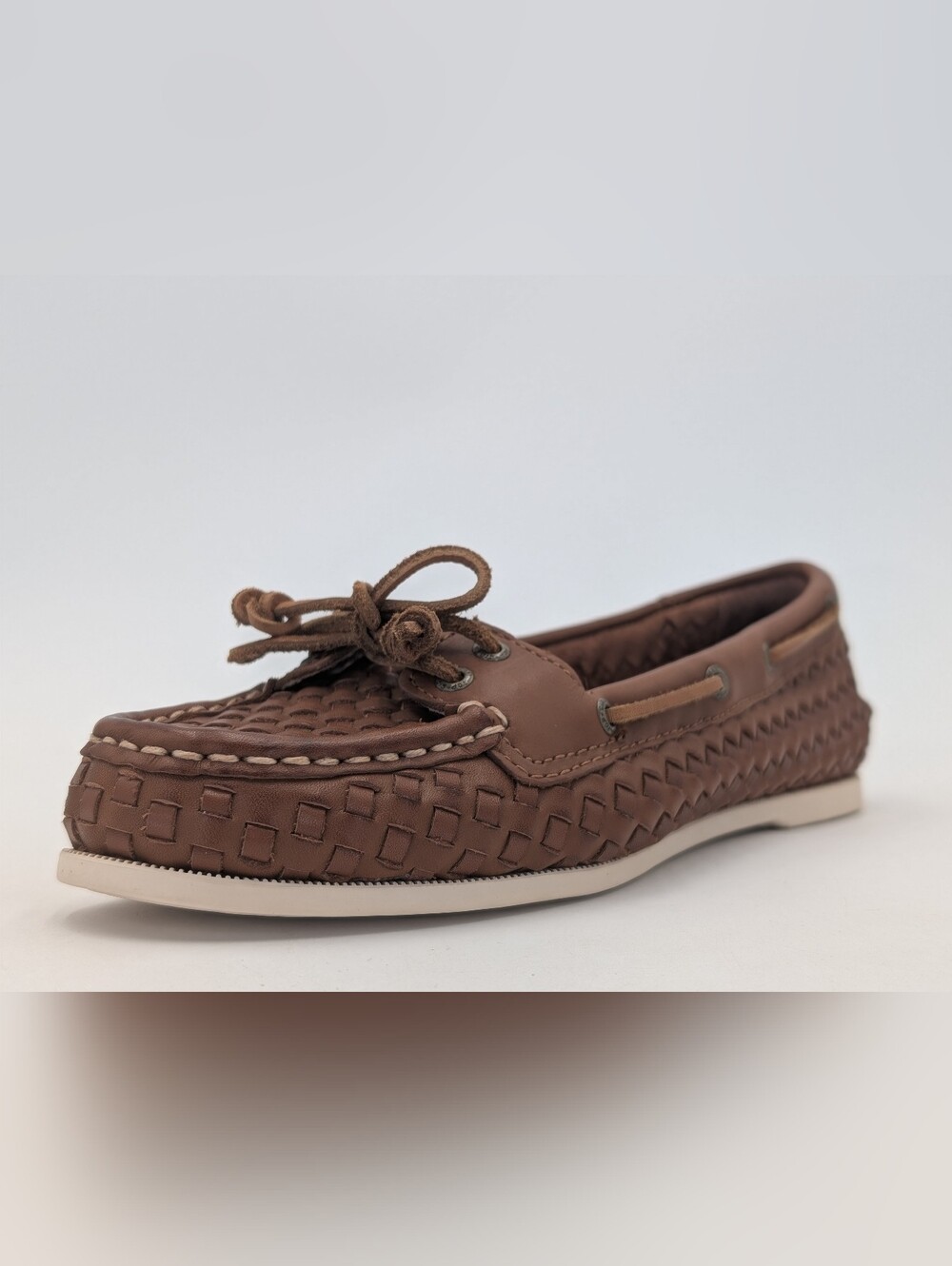 NEW Sperry Top-Slider Audrey Size 6.5M Women's Cognac Brown Leather Loafers - Picture 4 of 17